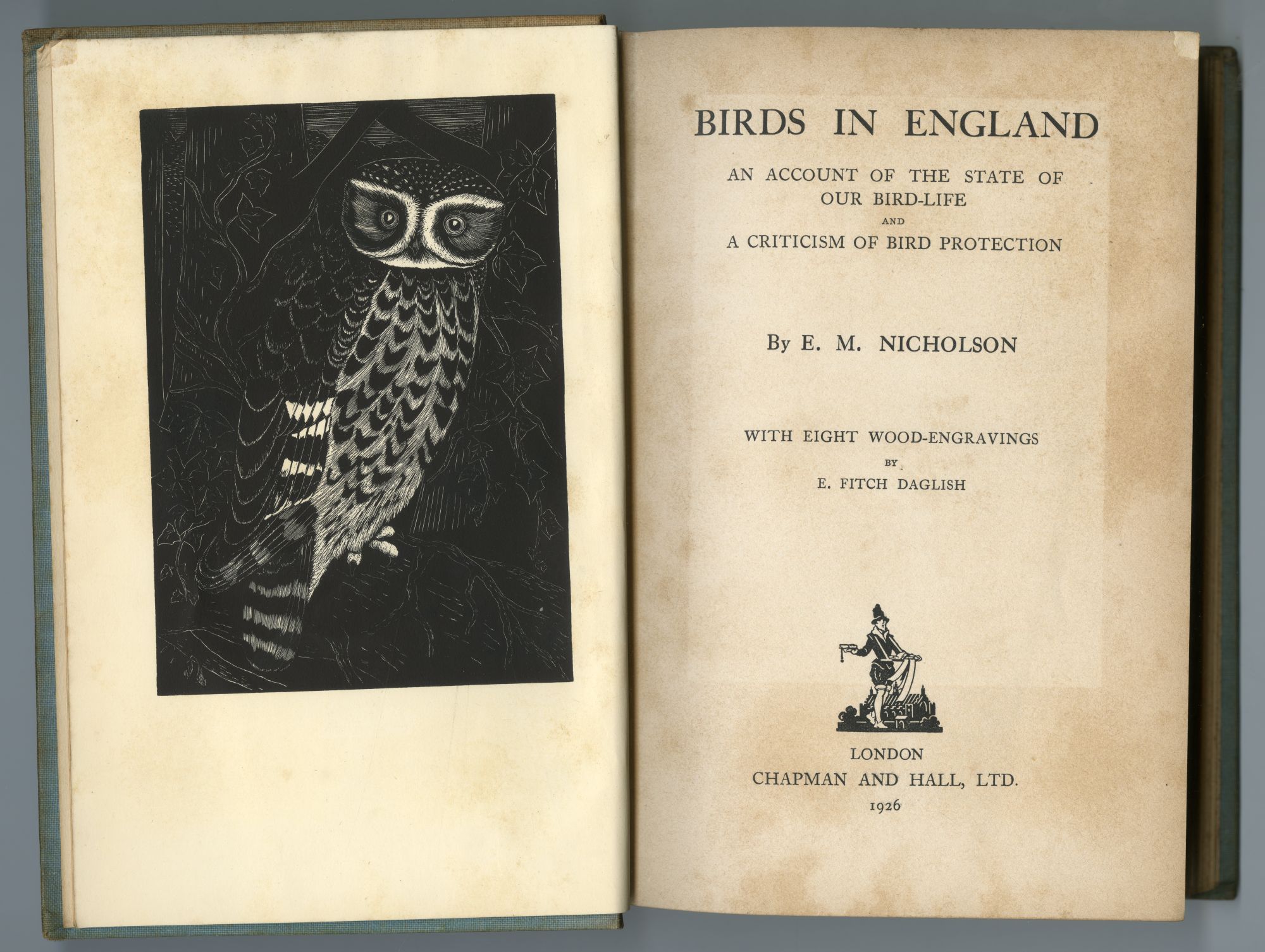 1926年のニコルソン『イングランドの鳥』口絵扉